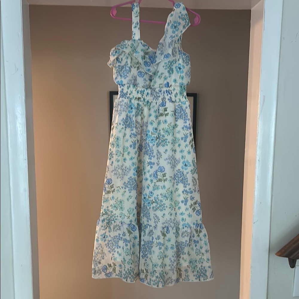 Zhenzi Blue One Shoulder Sundress for Wedding Guest